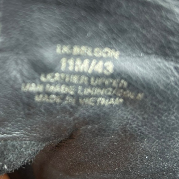 Lucky Brand Belgon Ankle Boots 11 Black Leather Suede Cutouts Pull On - Picture 13 of 14